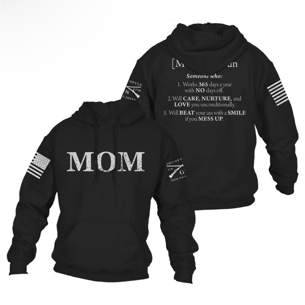 🇺🇸 👚 Grunt Style “MOM” hoodie sweatshirt M 🇺🇸 - Picture 2 of 6